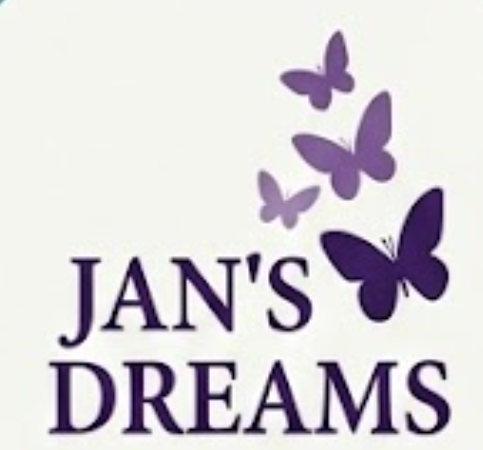 Jan's Dreams purple butterfly logo